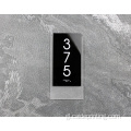 Placa de acrílico negro de lavabo personalizado sinais braille